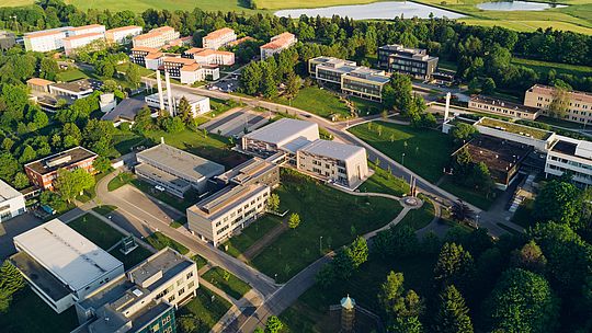 Luftaufnahme des Campus